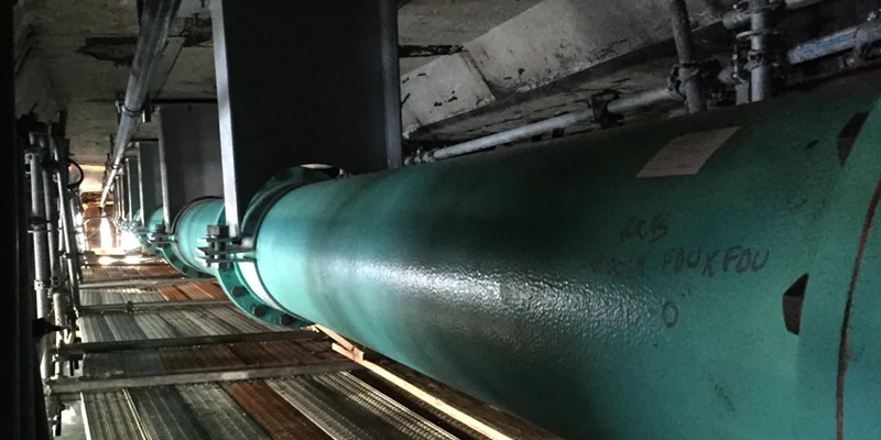 Water Lines Inside Dam