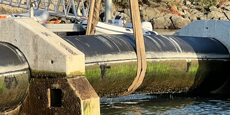 Pipeline on a Marine Hydro Project